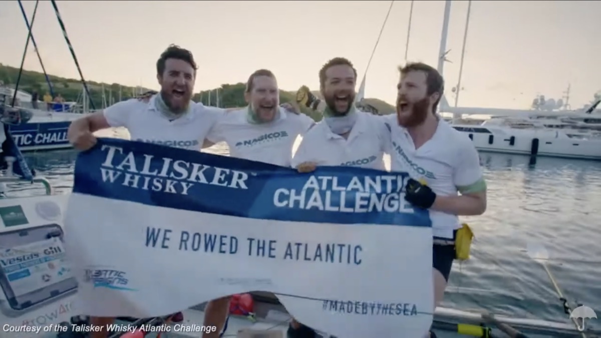 The Atlantic Discovery crew at the finish in Antigua